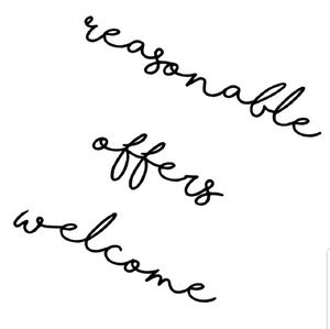 Reasonable offers welcome